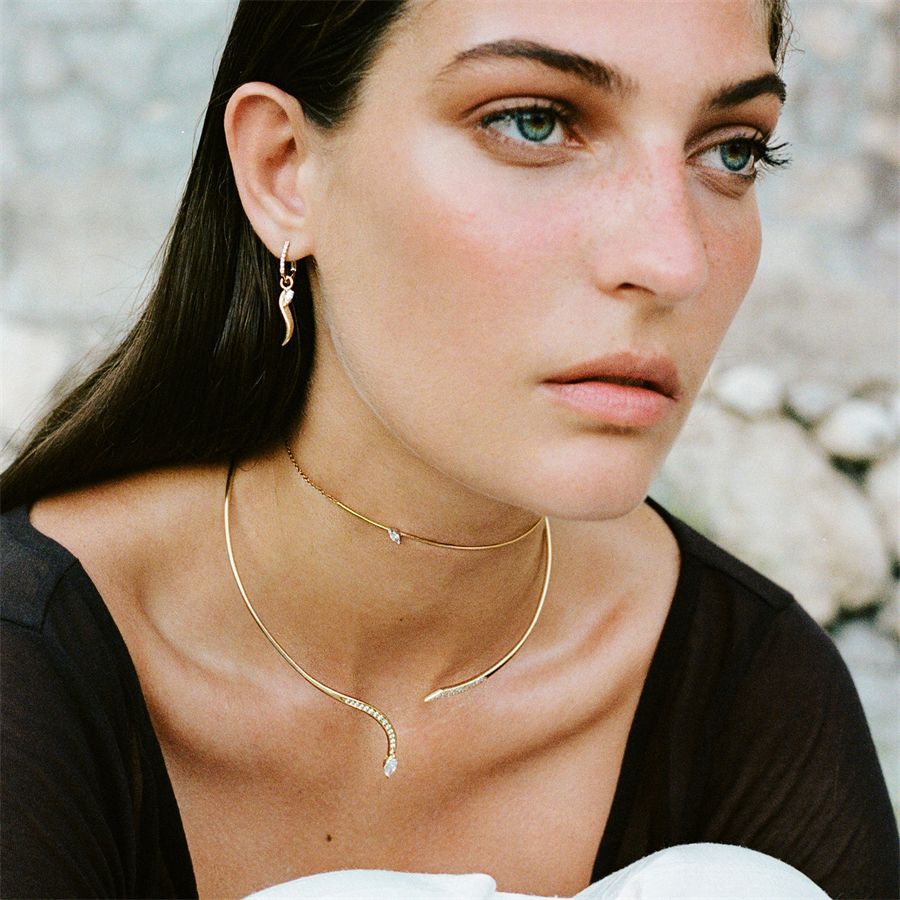 Collana 'Reverso' oro giallo REVERSO | CL OGAU18G MRQ E DIAM CT. 1,16